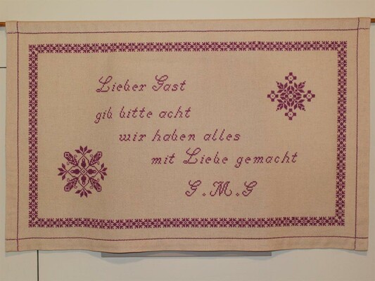 Appartement Gaislehner - Spruch im Vorraum