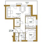 Photo of Apartment, shower and bath, toilet, 2 bed rooms